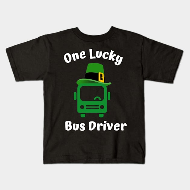 One Lucky Bus Driver Kids T-Shirt by rogergren